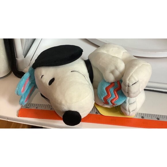 Hallmark Snoopy Peanuts Plush Easter Figure Blue Bunny Ears & Egg 2021 NWT - Picture 8 of 8